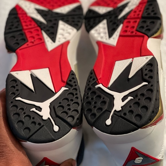 COPY - Air Jordan 7 Retro Olympics 2004 Wht/Gold/Navy - Picture 4 of 4